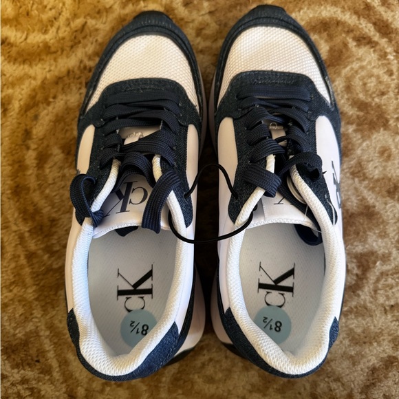 Calvin Klein monogram sneakers chunky denim look